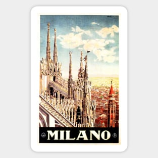 MILANO Italian Milan Cathedral Vintage Italy Travel Sticker